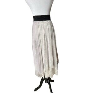 Free People Womens Sugar Plum Fairy Tutu Midi Skirt Size S Ivory Balletcore Boho